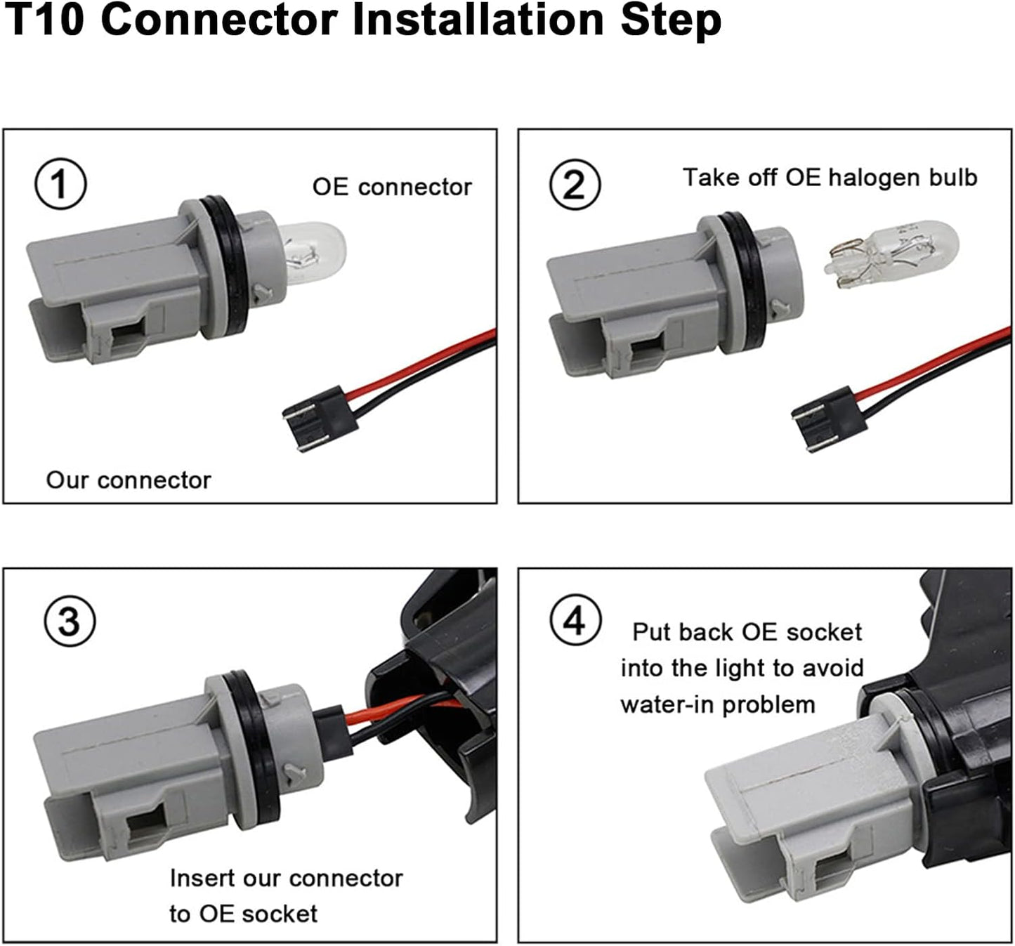 Ford F250 Super Duty LED Roof Cab Light kit gray OEM connector with red/black wires on Tampa Home & Garden Store