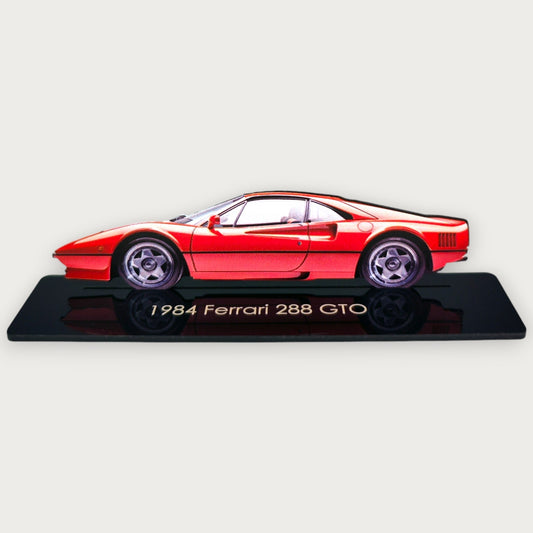 1984 Ferrari 288 GTO (1) Metal Car Wall Art, Color 2D Diecast Car Decor, Silhouette Metal Wall Art, Gift For Car Lovers, Detailed Color Metal Car - Tampa Home & Garden Store