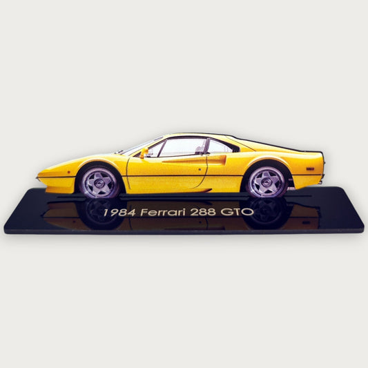 1984 Ferrari 288 GTO (2) Metal Car Wall Art, Color 2D Diecast Car Decor, Silhouette Metal Wall Art, Gift For Car Lovers, Detailed Color Metal Car - Tampa Home & Garden Store