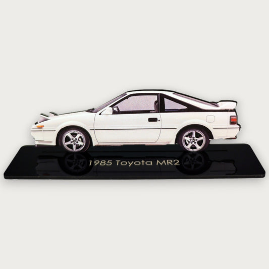 1985 Toyota MR2 (2) Metal Car Wall Art, Color 2D Diecast Car Decor, Silhouette Metal Wall Art, Gift For Car Lovers, Detailed Color Metal Car - Tampa Home & Garden Store