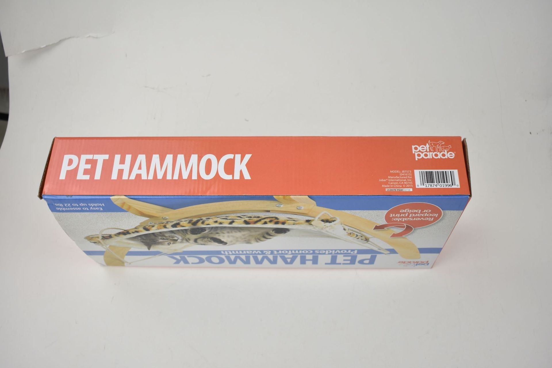 Pet hammock box with wooden frame and PET HAMMOCK logo; Pet Parade branding on Tampa Store on Tampa Home & Garden Store