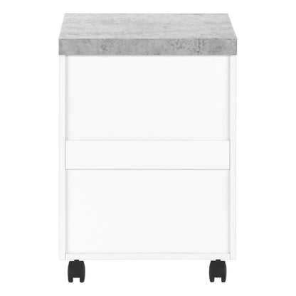 File Cabinet Rolling Storage Drawer Printer Stand white with gray top Unique Piece Furniture on Tampa Home & Garden Store