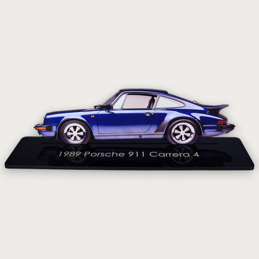 1989 Porsche 911 Carrera 4 (1) Metal Car Wall Art, Color 2D Diecast Car Decor, Silhouette Metal Wall Art, Gift For Car Lovers, Detailed Color Metal Car - Tampa Home & Garden Store