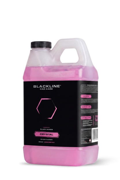BLACKLINE Crystal Glass Cleaner pink liquid jug with black label on Tampa Home & Garden Store