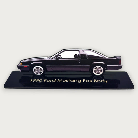 1990 Ford Mustang Fox Body (1) Metal Car Wall Art, Color 2D Diecast Car Decor, Silhouette Metal Wall Art, Gift For Car Lovers, Detailed Color Metal Car - Tampa Home & Garden Store
