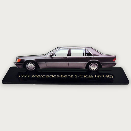 1991 Mercedes-Benz S-Class (W140) (1) Metal Car Wall Art, Color 2D Diecast Car Decor, Silhouette Metal Wall Art, Gift For Car Lovers, Detailed Color Metal Car - Tampa Home & Garden Store