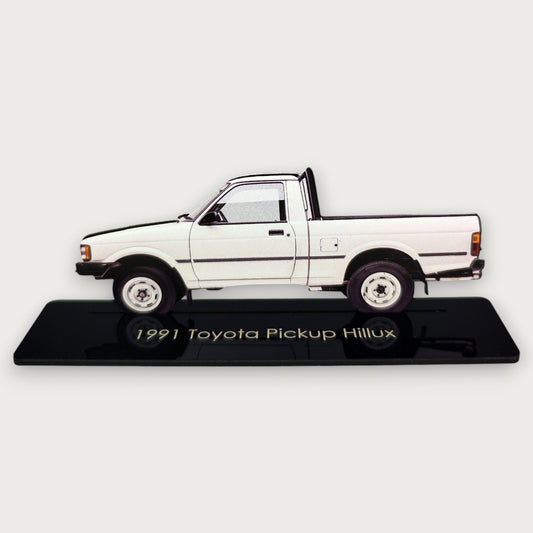 1991 Toyota Pickup Hillux (2) Metal Car Wall Art, Color 2D Diecast Car Decor, Silhouette Metal Wall Art, Gift For Car Lovers, Detailed Color Metal Car - Tampa Home & Garden Store