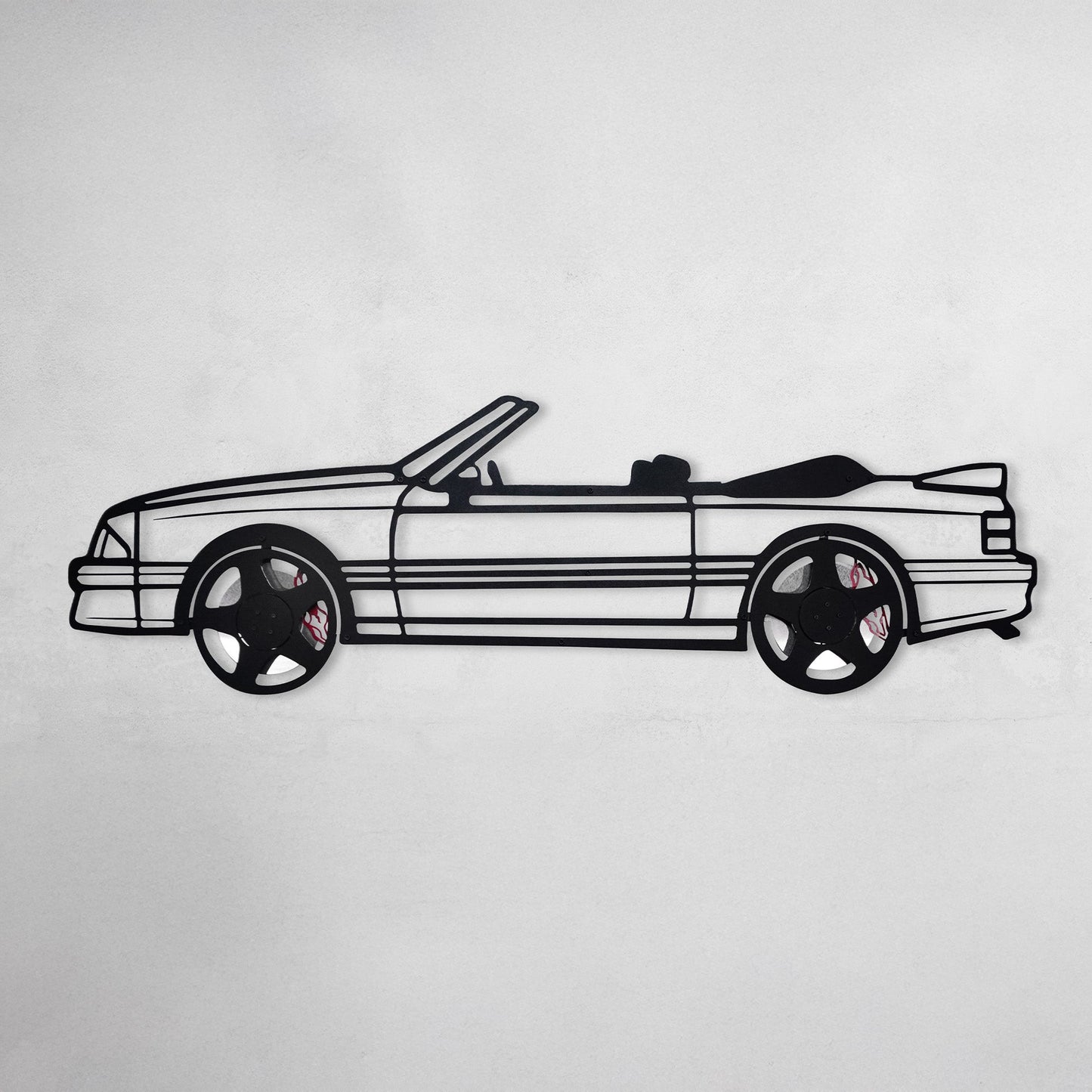 1993 Mustang GT Convertible Wall Art – Steel & Spinning Wheels-KAFMEKA002 - Tampa Home & Garden Store