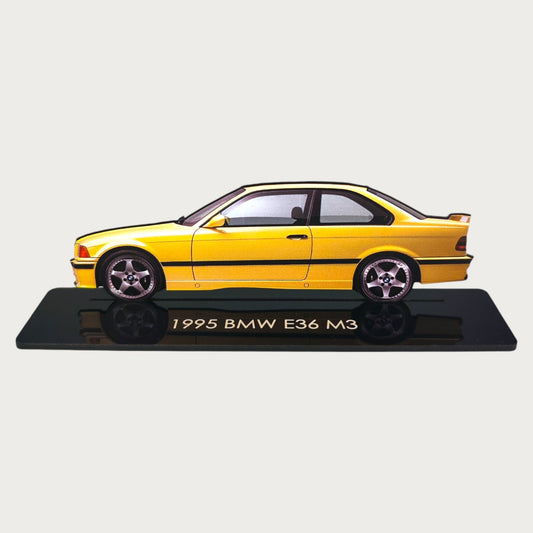 1995 BMW E36 M3 (2) Metal Car Wall Art, Color 2D Diecast Car Decor, Silhouette Metal Wall Art, Gift For Car Lovers, Detailed Color Metal Car - Tampa Home & Garden Store