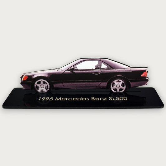 1995 Mercedes Benz SL500 (1) Metal Car Wall Art, Color 2D Diecast Car Decor, Silhouette Metal Wall Art, Gift For Car Lovers, Detailed Color Metal Car - Tampa Home & Garden Store