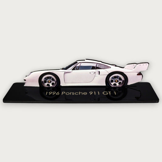 1996 Porsche 911 GT1 (2) Metal Car Wall Art, Color 2D Diecast Car Decor, Silhouette Metal Wall Art, Gift For Car Lovers, Detailed Color Metal Car - Tampa Home & Garden Store