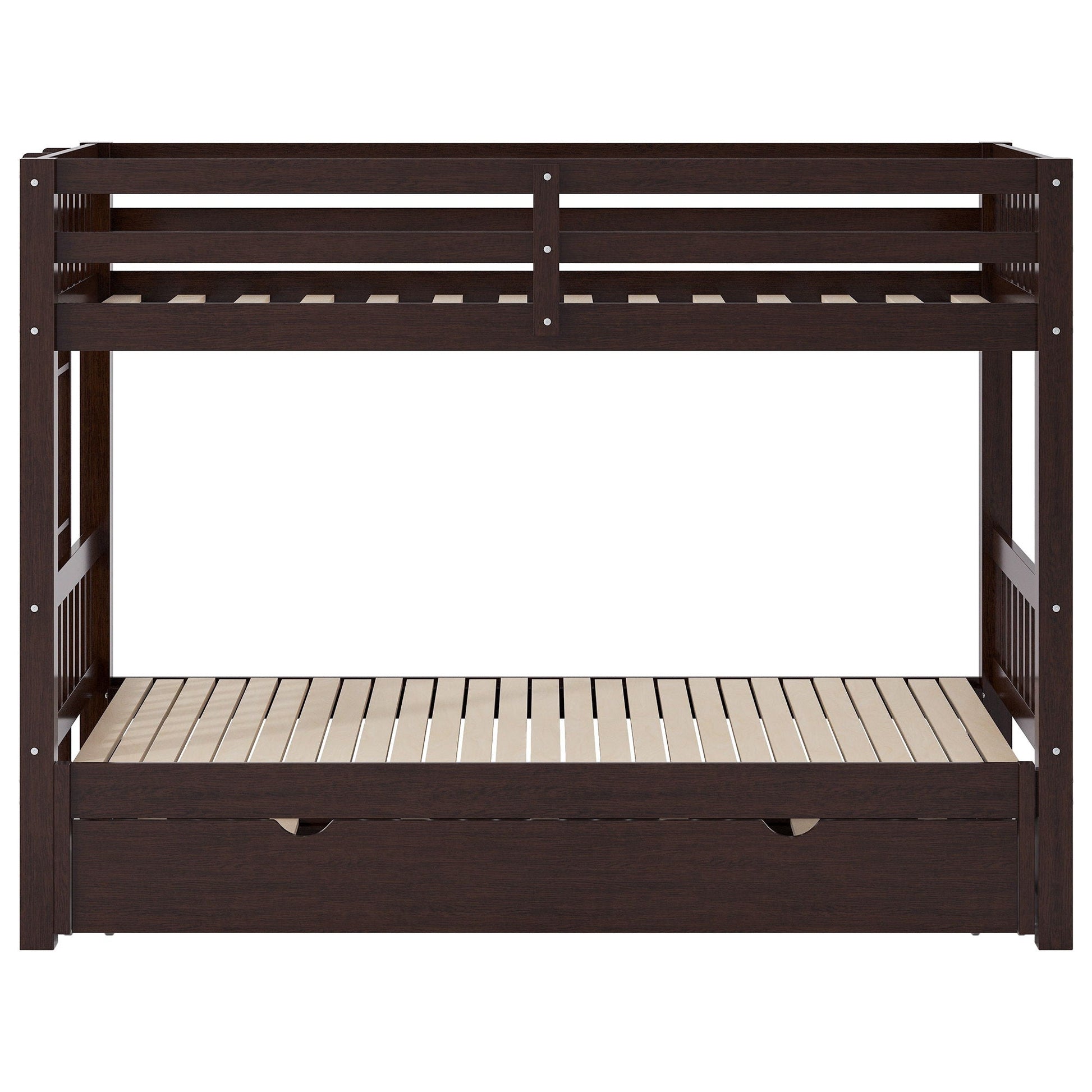 Smooth Mobility Bunk Bed With Trundle dark brown wood by HouseOfZazla on Tampa Home & Garden Store