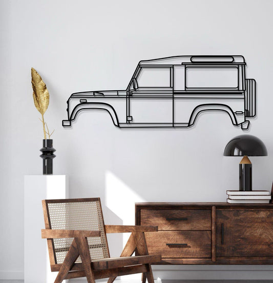 Arte metálico para pared Defender 90 de 1997 - MT0262