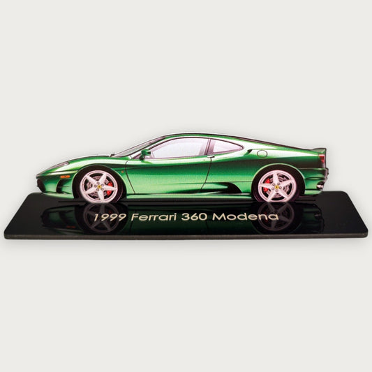 1999 Ferrari 360 Modena (1) Metal Car Wall Art, Color 2D Diecast Car Decor, Silhouette Metal Wall Art, Gift For Car Lovers, Detailed Color Metal Car - Tampa Home & Garden Store