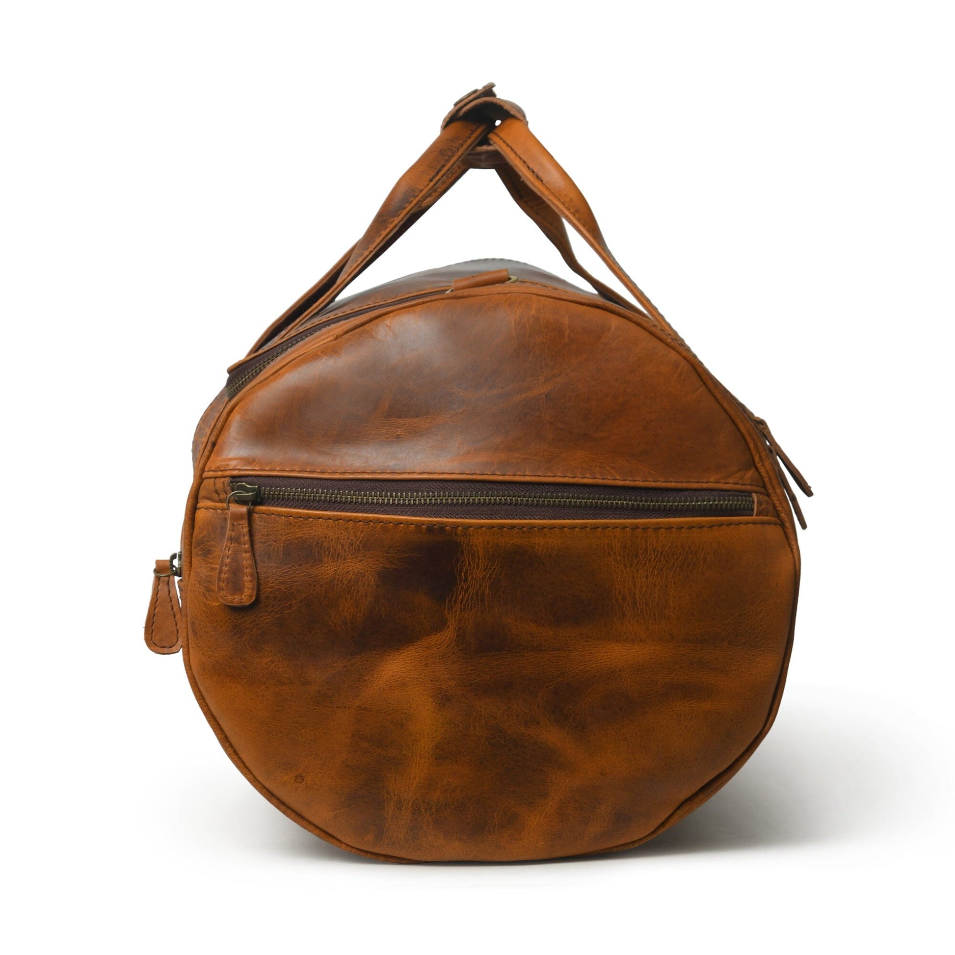 Leather Gym Travel Bag, Round - Tampa Home & Garden Store