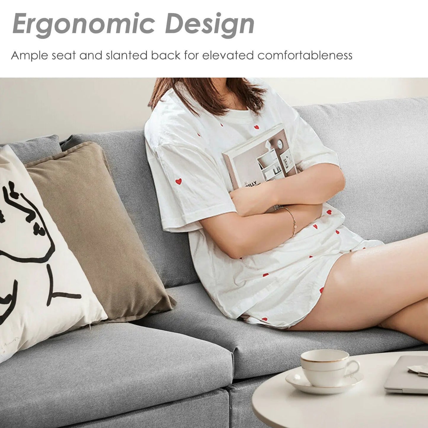 Convertible L-Shaped Sofa with Reversible Chaise