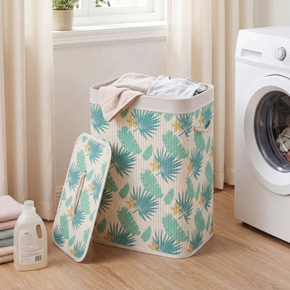 Bamboo Laundry Hamper with Liner, 19 Gallon