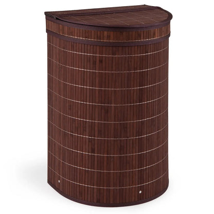 19 Gallon Bamboo Laundry Hamper with Zippered Lid