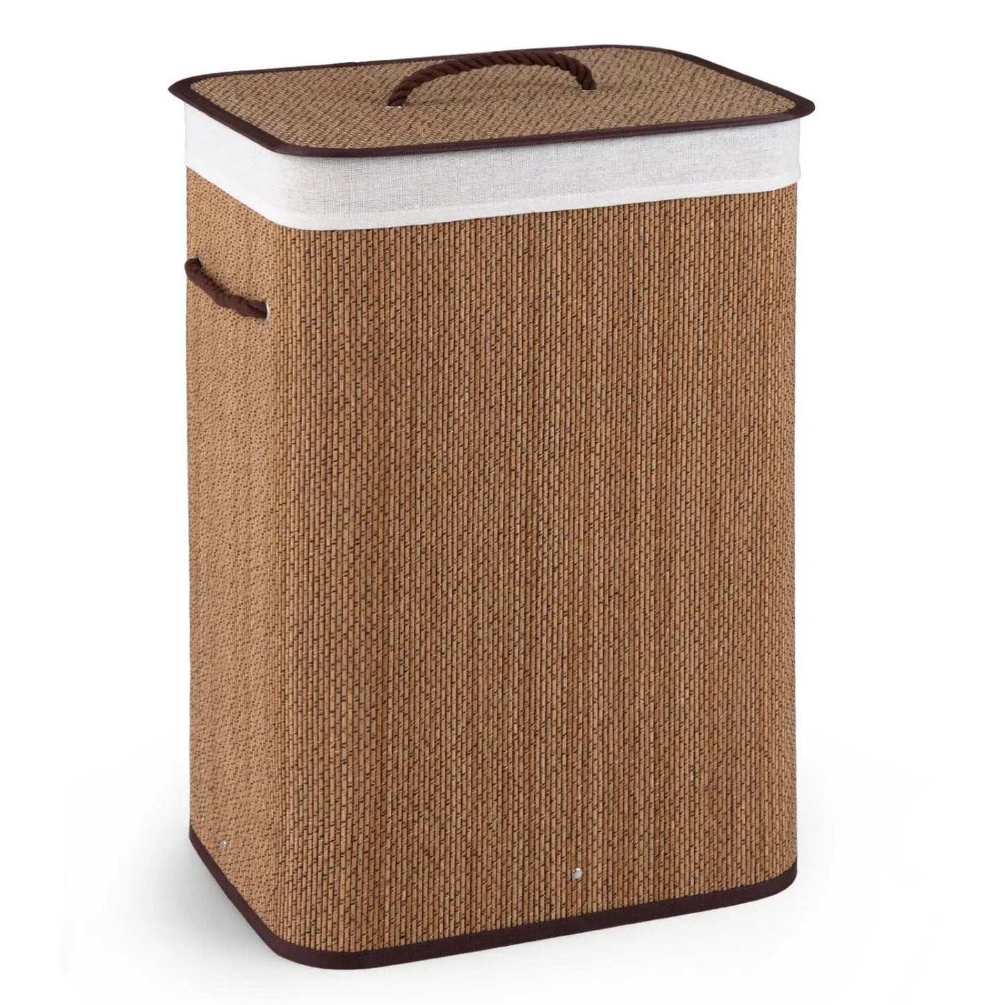Large Bamboo Laundry Hamper with Removable Liner