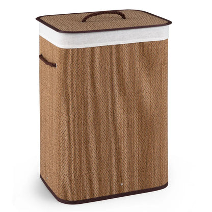 Large Bamboo Laundry Hamper with Removable Liner