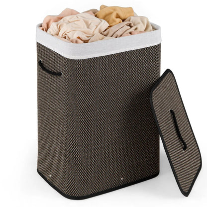 Large Bamboo Laundry Hamper with Removable Liner
