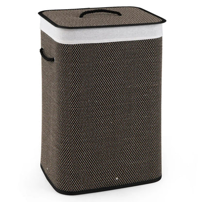 Large Bamboo Laundry Hamper with Removable Liner