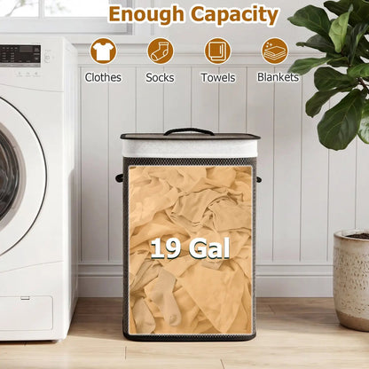 Large Bamboo Laundry Hamper with Removable Liner