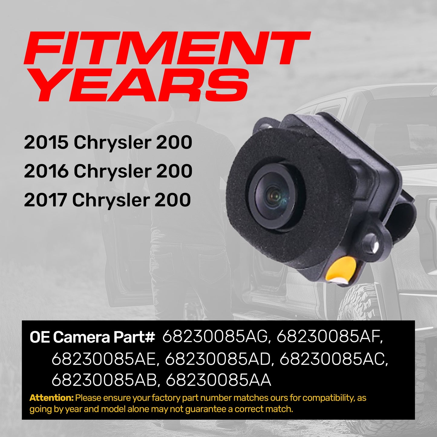 OEM replacement backup camera for 2015–2017 Chrysler 200 by Master Tailgaters on Tampa Home & Garden Store