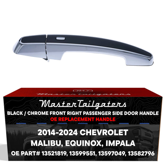 Exterior door handle Black/Chrome, front right passenger side, Master Tailgaters on Tampa Home & Garden Store