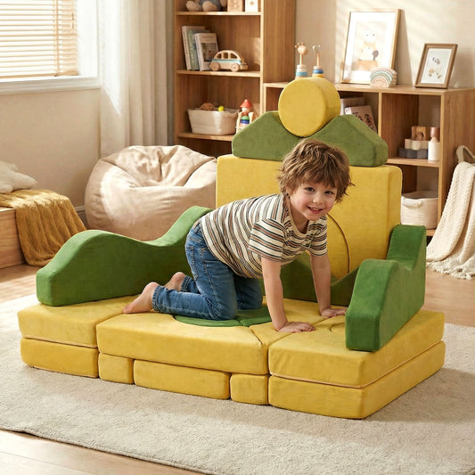 19 Pieces Modular Kids Play Couch for Inspiring Creativity - Tampa Home & Garden Store