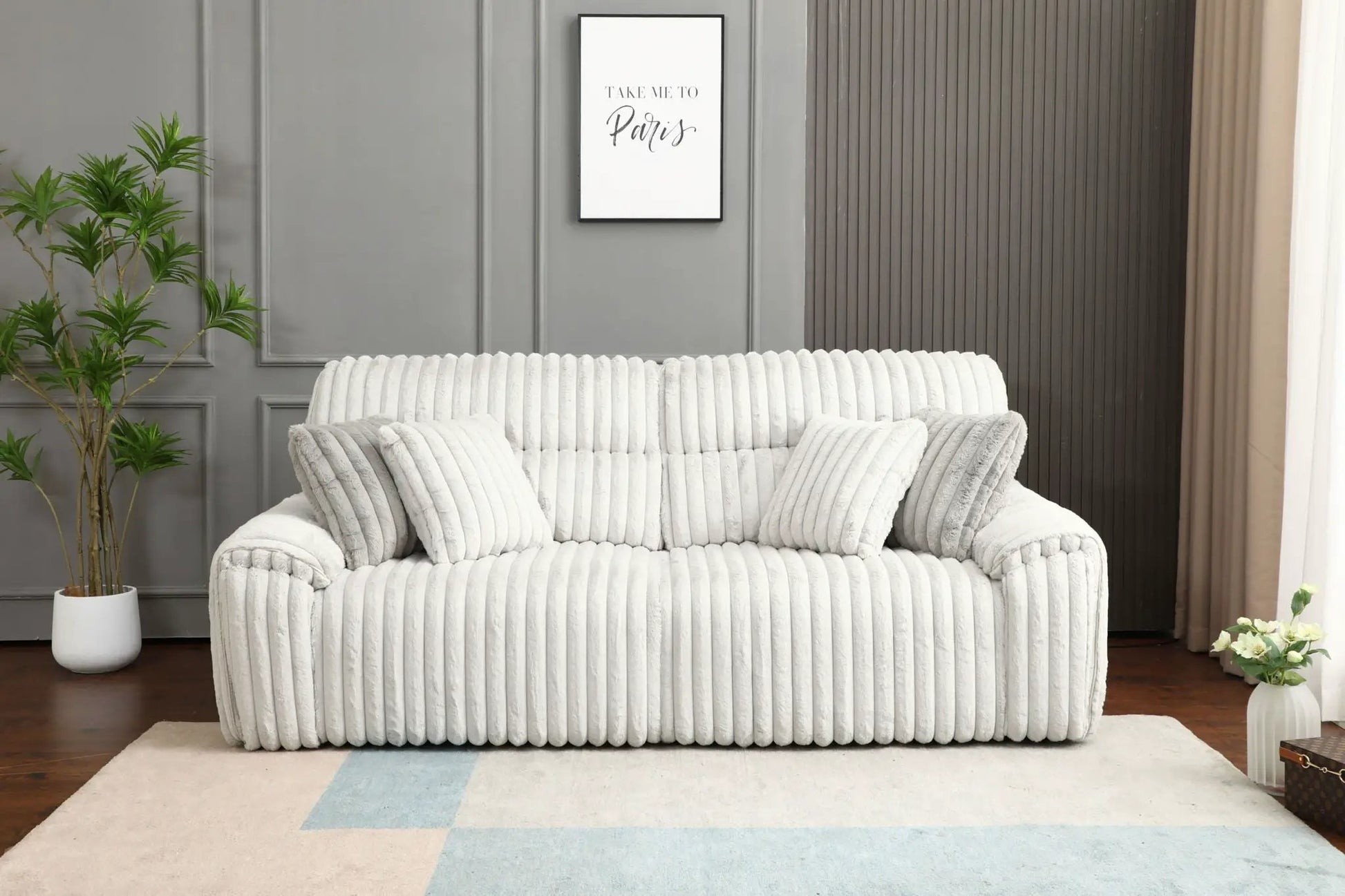 Jaya power motion sofa with sleeper and USB port in mondo gray by Unique Piece Furniture on Tampa Home & Garden Store