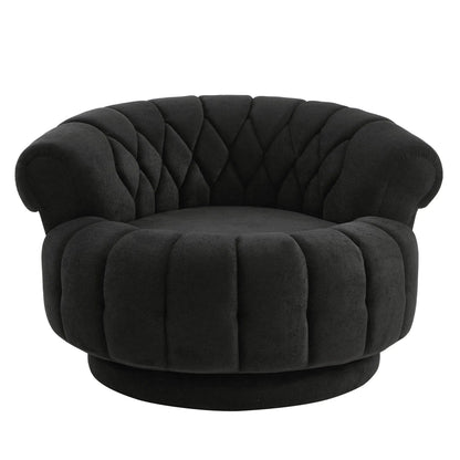Round Swivel Accent Chair with Rotation Base
