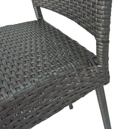 Set of Two 29 Inch PE Rattan Outdoor Barstools