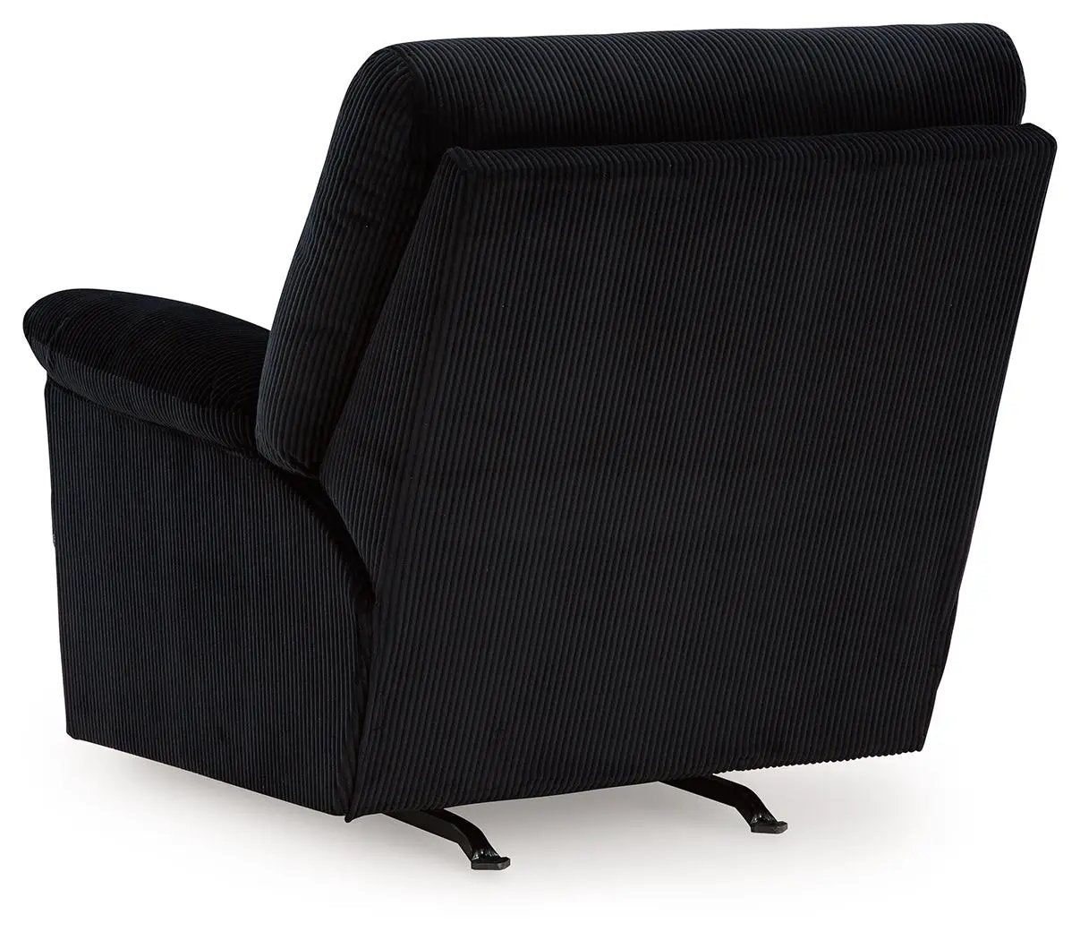SimpleJoy Rocker Recliner by Unique Piece Furniture in black corduroy fabric on Tampa Home & Garden Store