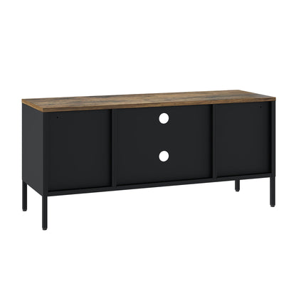 Storage Cabinet TV Stand with steel frame black finish dual cabinets HouseOfZazla on Tampa Home & Garden Store