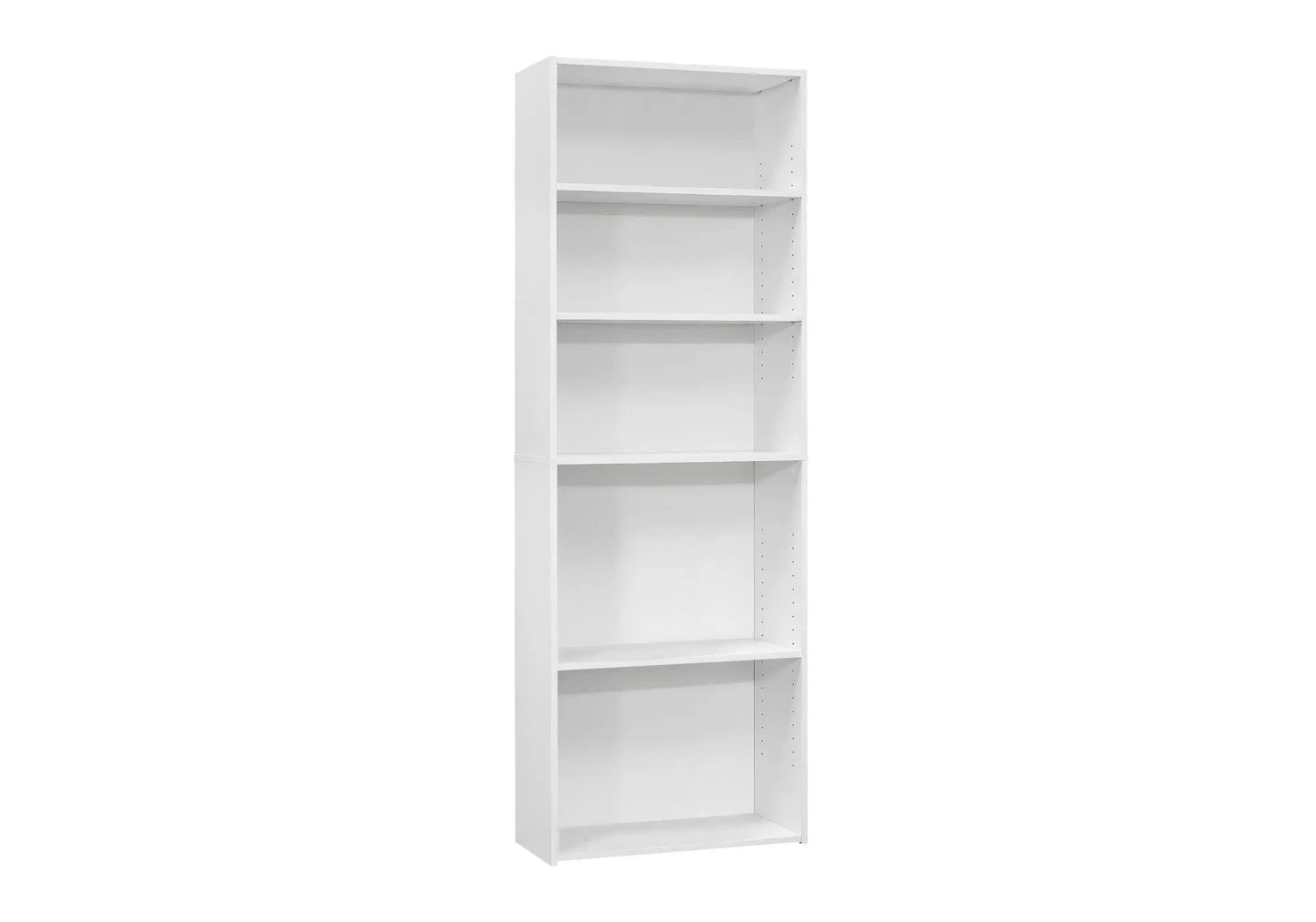 Bookshelf white 6-tier bookcase in transitional style on Tampa Home & Garden Store