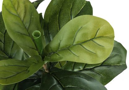 Fiddle leaf artificial plant with green leaves, real-touch floor plant by Unique Piece Furniture on Tampa Home & Garden Store