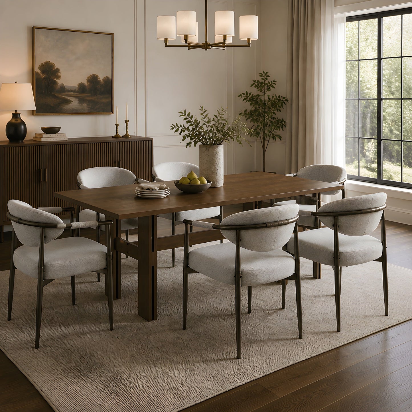 Rustic Farmhouse Dining Table and Chairs
