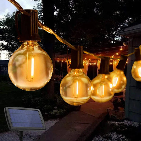 🌞 25ft Solar-Powered Outdoor String Lights with Remote – Warm LED Ambiance for Patio, Garden, Backyard & Events | Eco-Friendly & Weatherproof