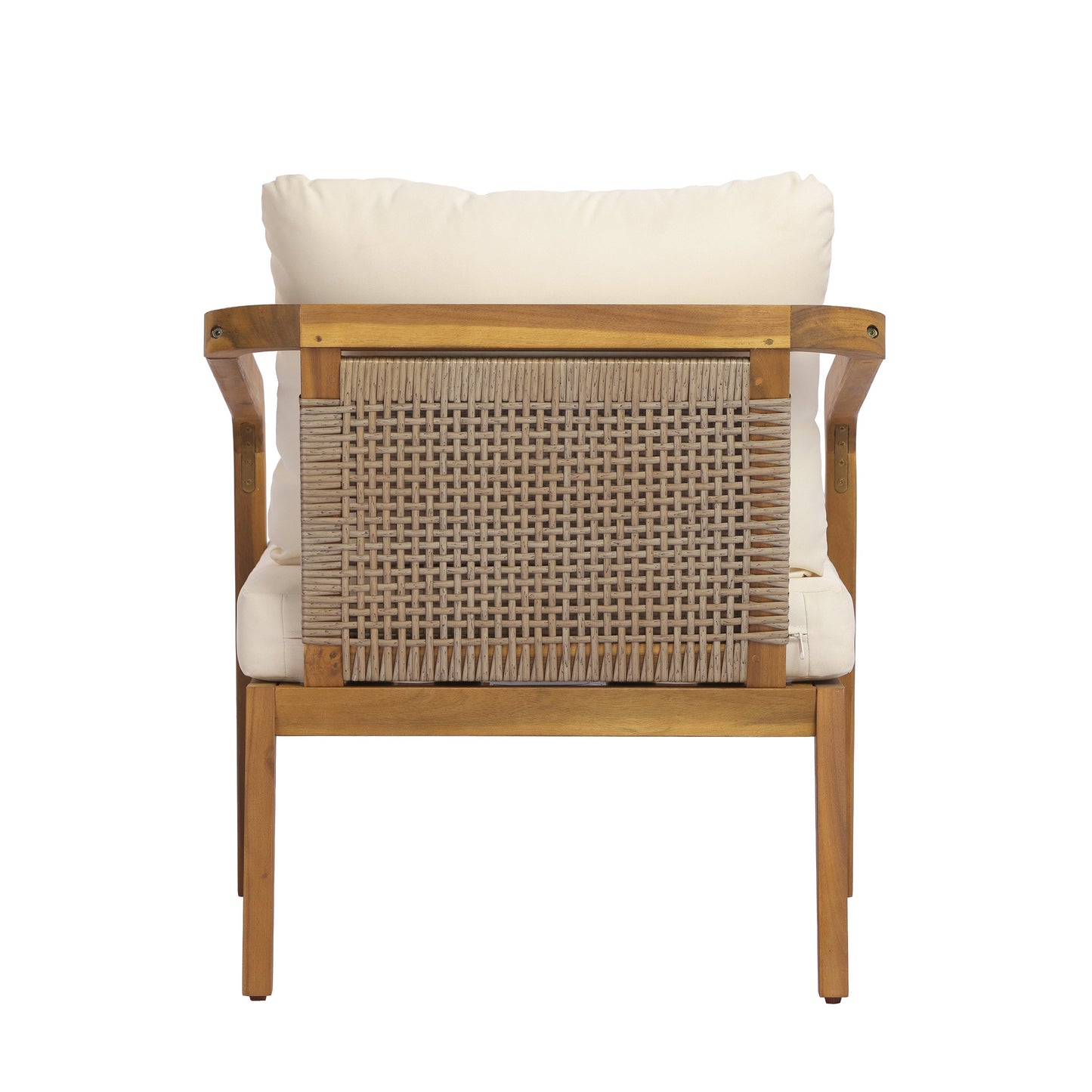 Acacia Wood Patio Club Chairs and Soft Cushions
