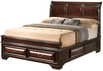 LaVita Storage Bed dark espresso wood with built-in drawers by HouseOfZazla on Tampa Home & Garden Store