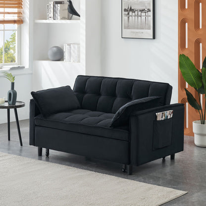Large 3 In 1 Sofa Bed and Velvet Living Room