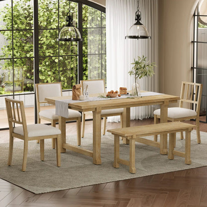 Six Piece Kitchen and Dining Room Furniture Set