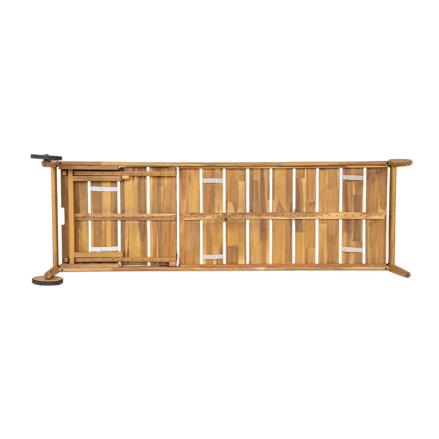 Riviera outdoor chaise lounges with wheels, acacia wood frame set of 2 HouseOfZazla on Tampa Home & Garden Store