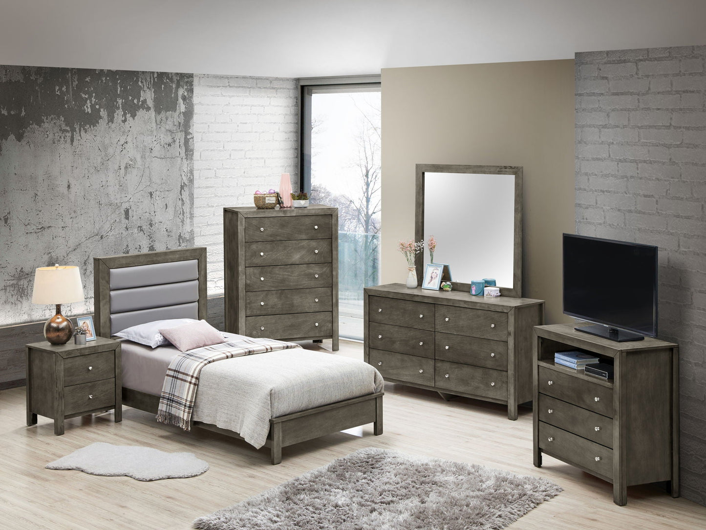 Comfortable Modern Full Bed and Wood Frame