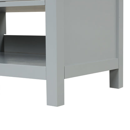 36in HouseOfZazla bathroom vanity with sink top and storage cabinet gray on Tampa Home & Garden Store