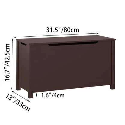 Toy Box Storage With Safety Hinged Lid For Kids