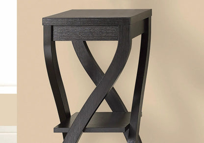 Accent table square black wood with a front drawer, contemporary Unique Piece Furniture on Tampa Home & Garden Store