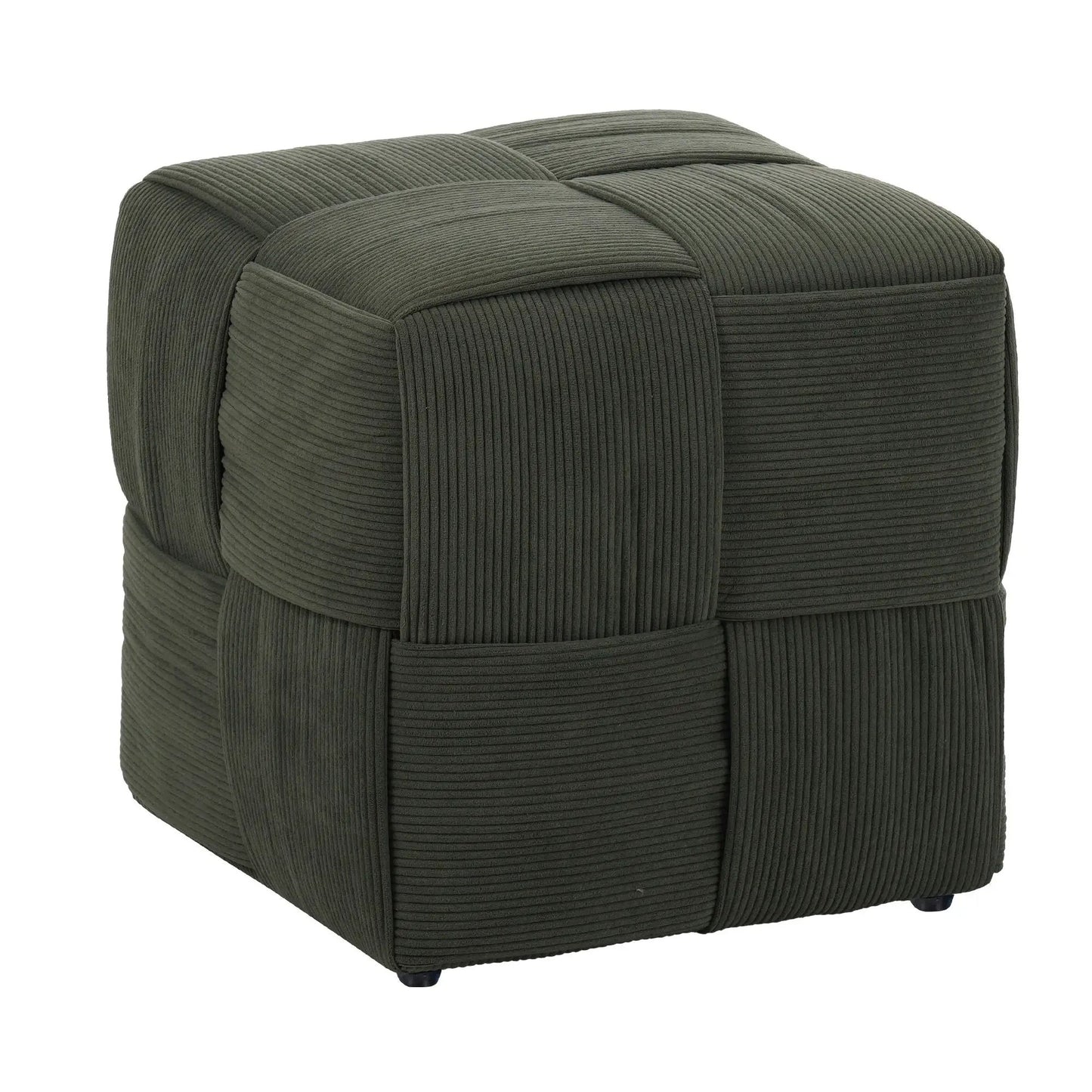 Modern Ottoman Foot Rest with Woven Design