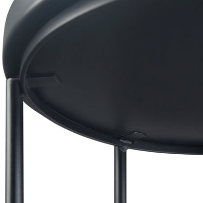 Monet Black Metal Nesting Tables close-up of round tabletop edge and legs HouseOfZazla on Tampa Home & Garden Store